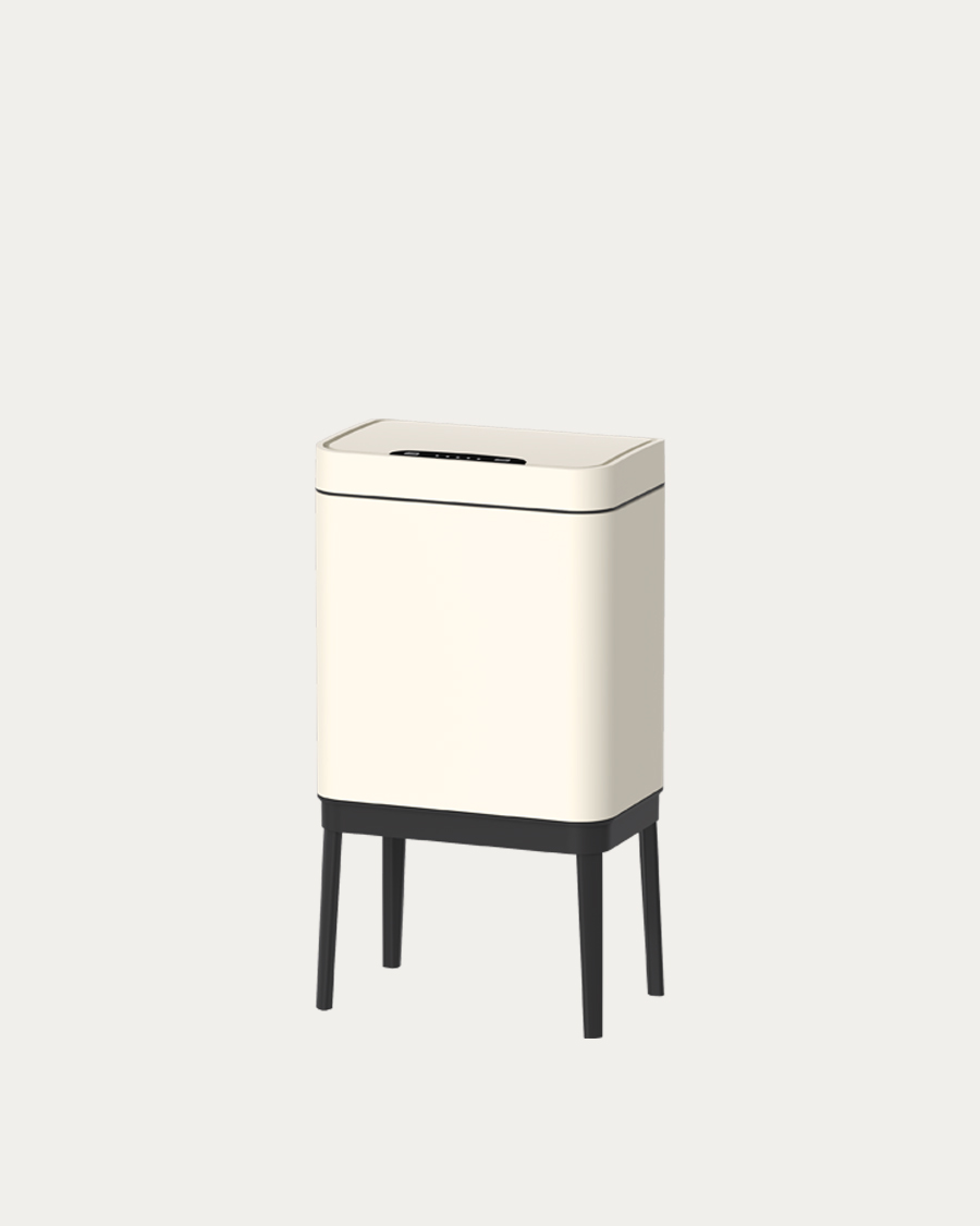 Idealaqua koš za smeće 16L senzorski na nogicama, milk white