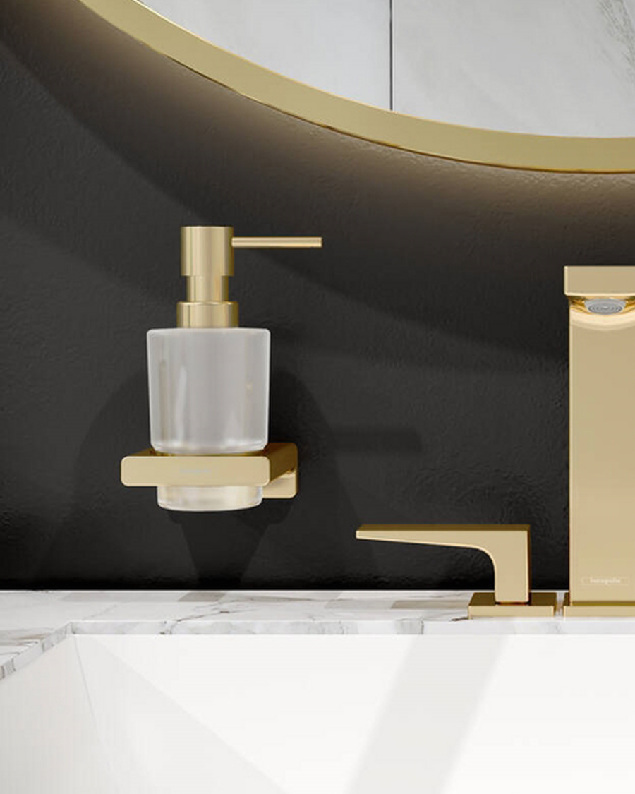 Hansgrohe dozator sapuna zidni AddStoris, polished gold optic