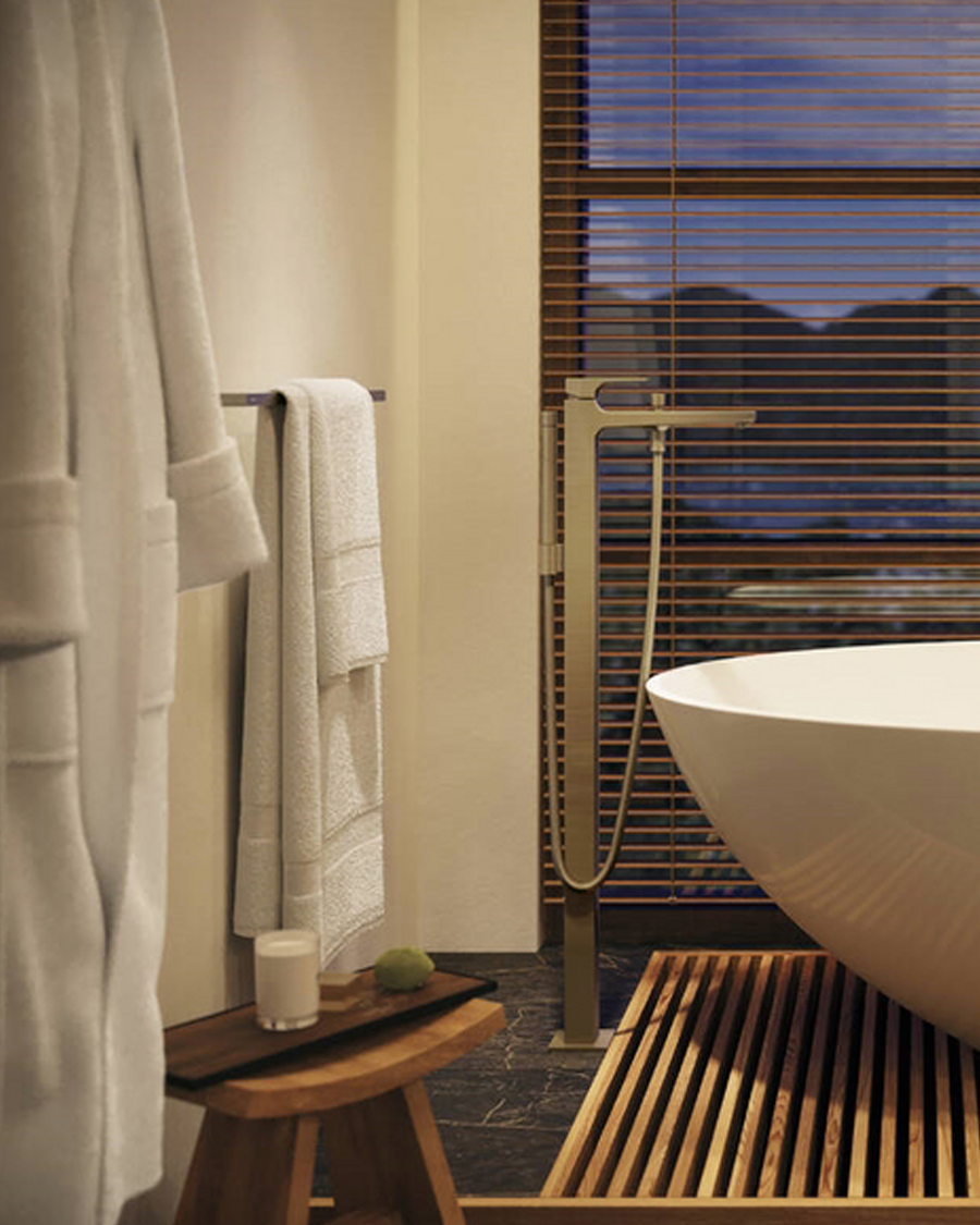 Hansgrohe držač ručnika 1/1 AddStoris, brushed bronze