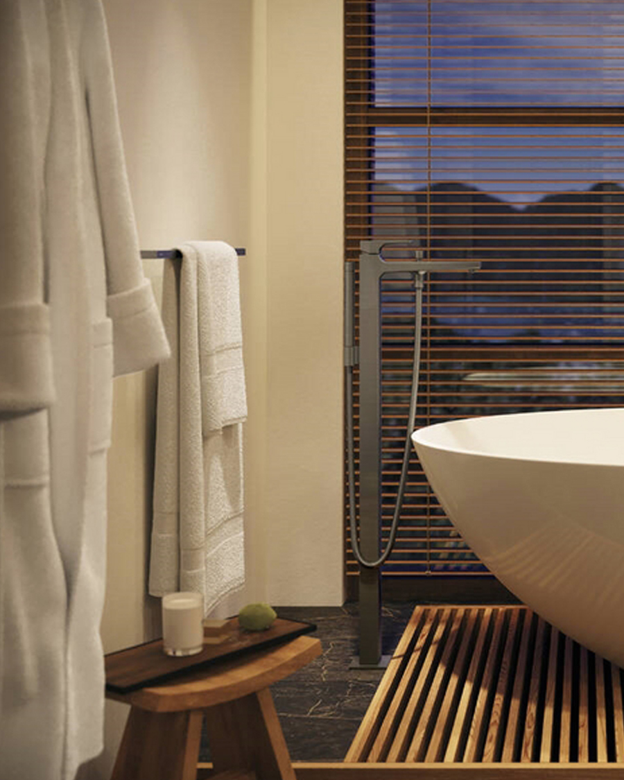 Hansgrohe držač ručnika 1/1 AddStoris, brushed black chrome