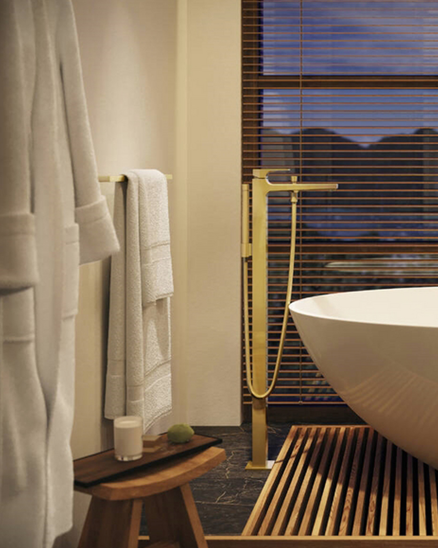 Hansgrohe držač ručnika 1/1 AddStoris, polished gold optic