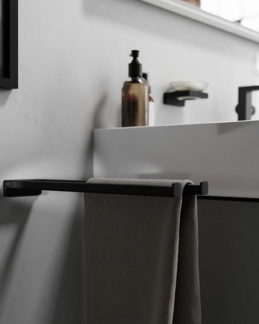 Hansgrohe držač ručnika sa dvije ručke AddStoris, matt black