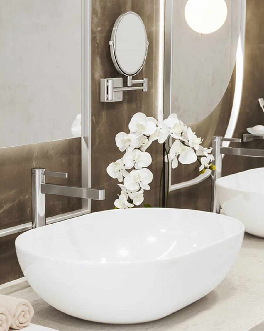 Hansgrohe kozmetičko ogledalo AddStoris, matt white