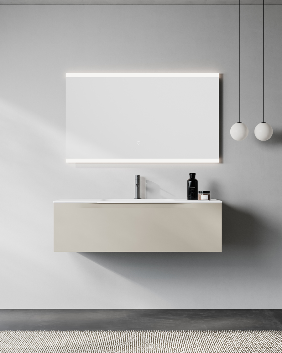 Idealaqua R Pamea 120 cm ormarić s umivaonikom, bež