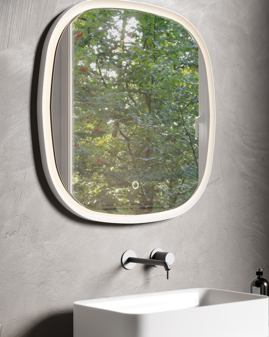 Idealaqua R Grete ogledalo, 80×80 cm, sa zaobljenim rubovima