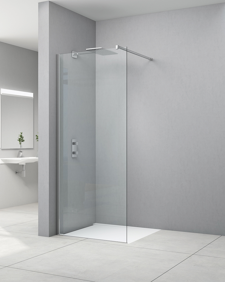Idealaqua walk-in DNR, 110 cm, krom\prozirno