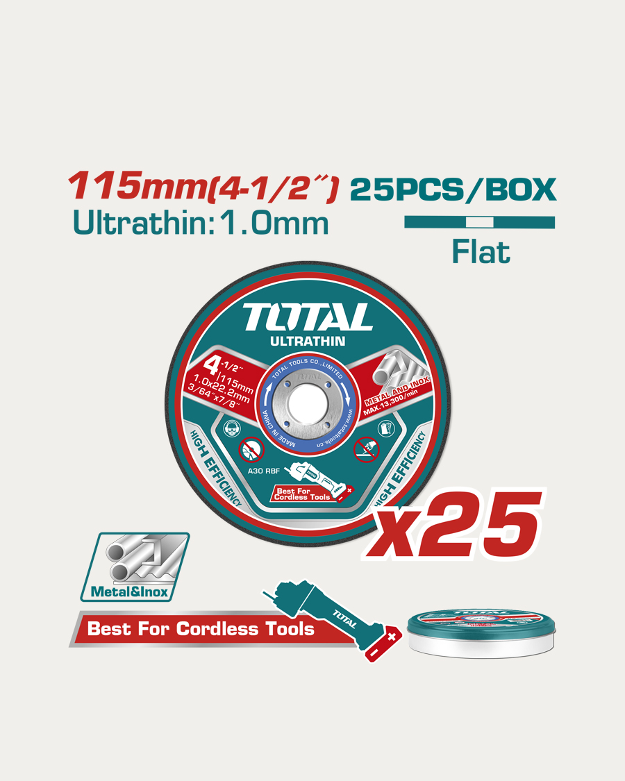 Total pribor ploča rezna 115x1,0x22 mm set/ 25 komada