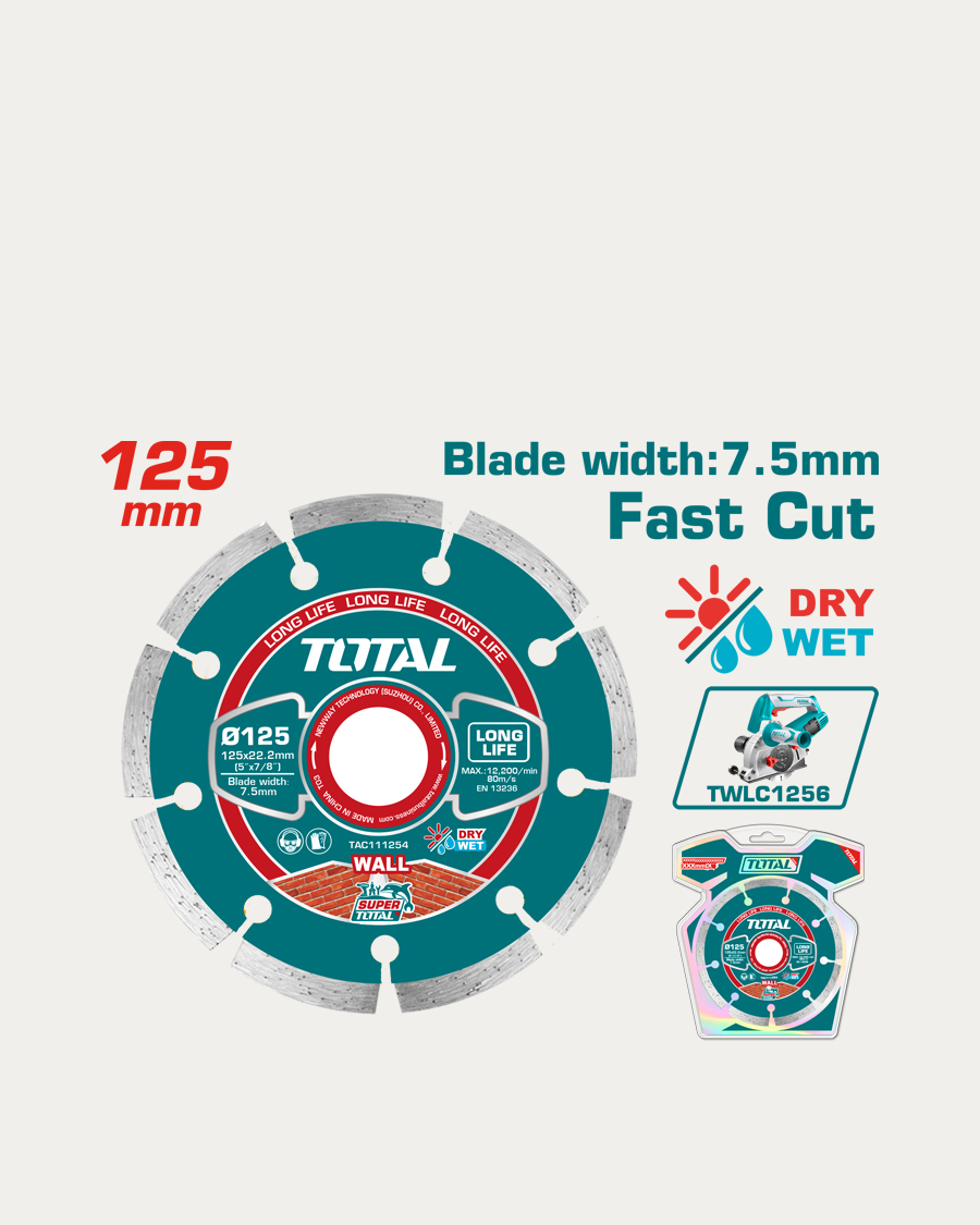Total pribor ploča dijamantna za glodalicu 125x7,5x22 mm