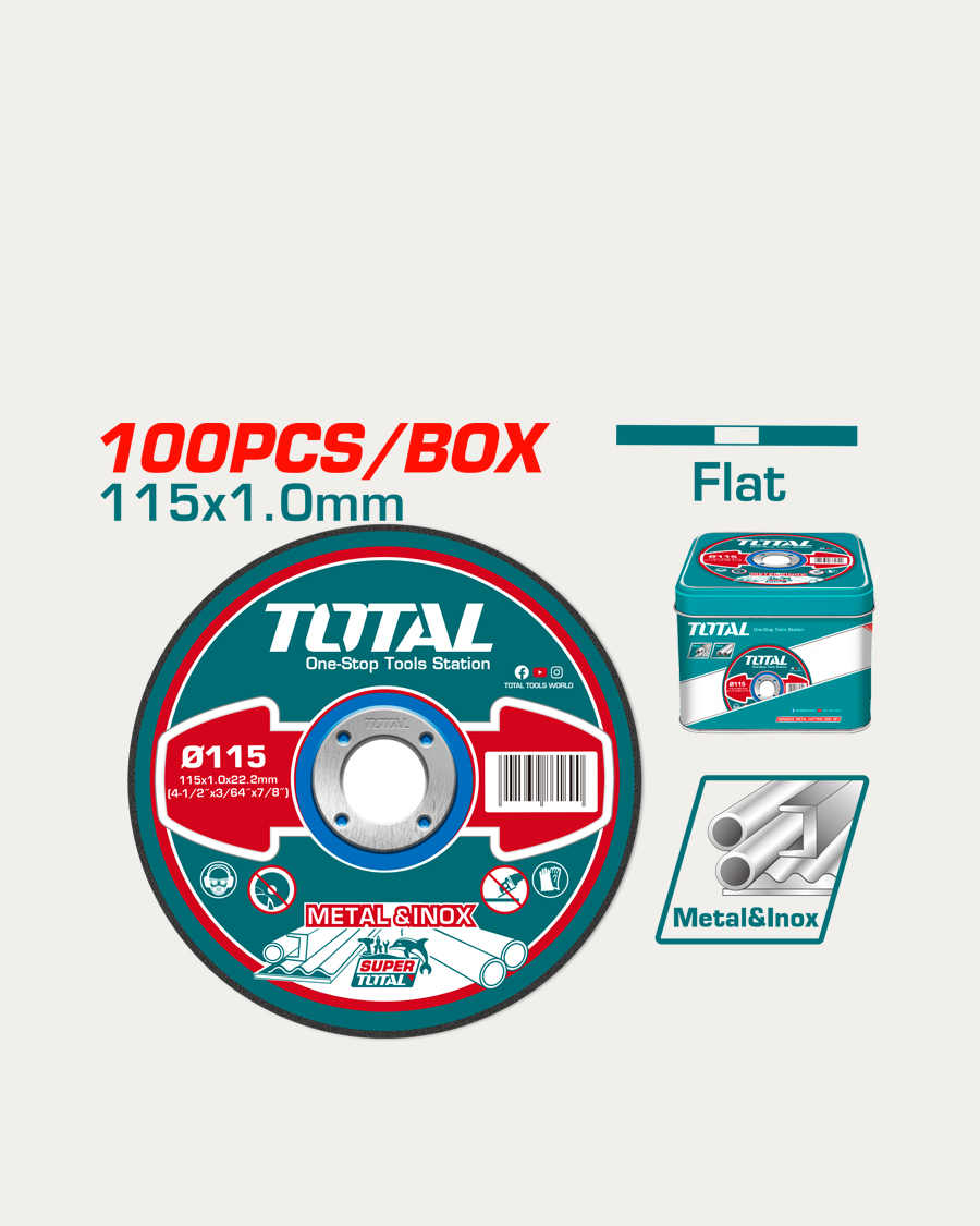 Total pribor ploča rezna 115x1,0x22 mm set/100 komada