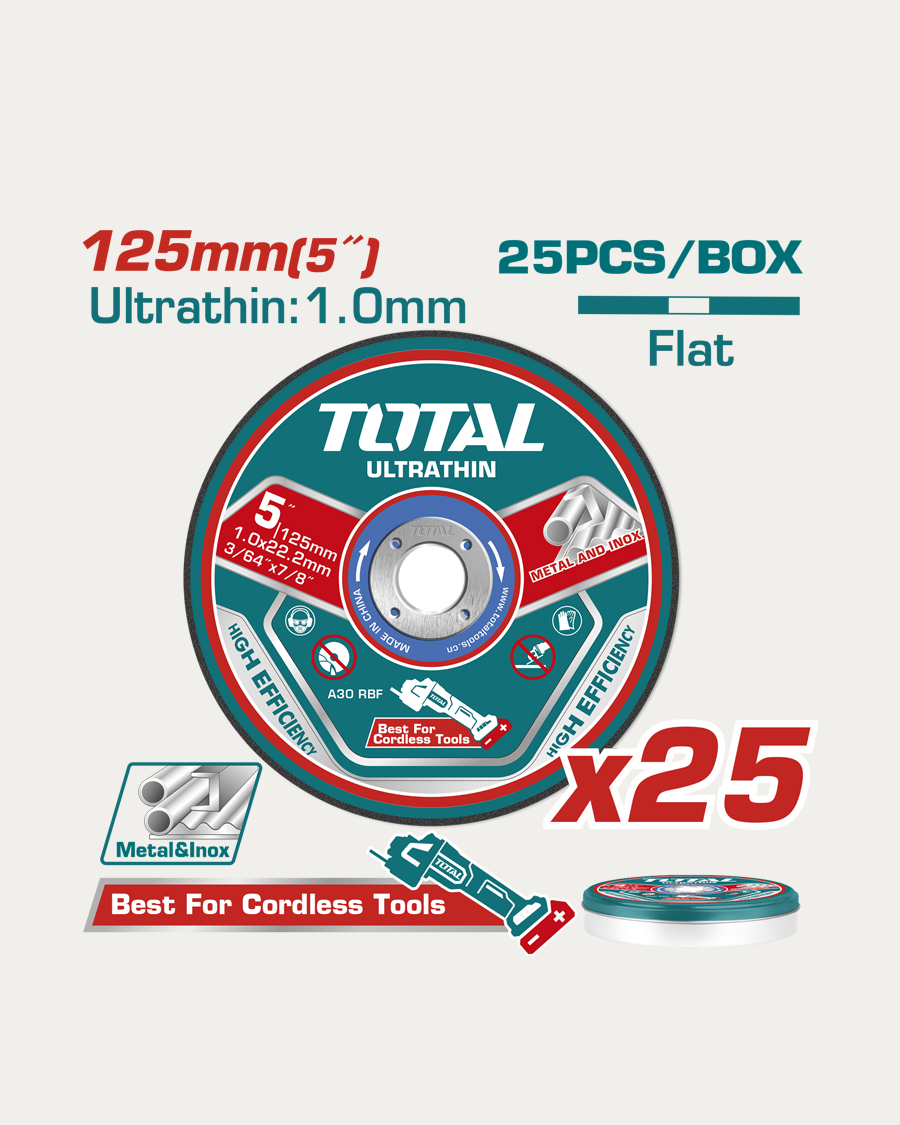 Total pribor ploča rezna 125x1,0x22 mm set/25 komada