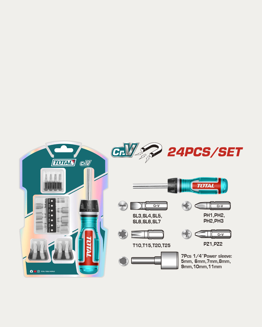 Total set odvijača 24-djelni s bitovima