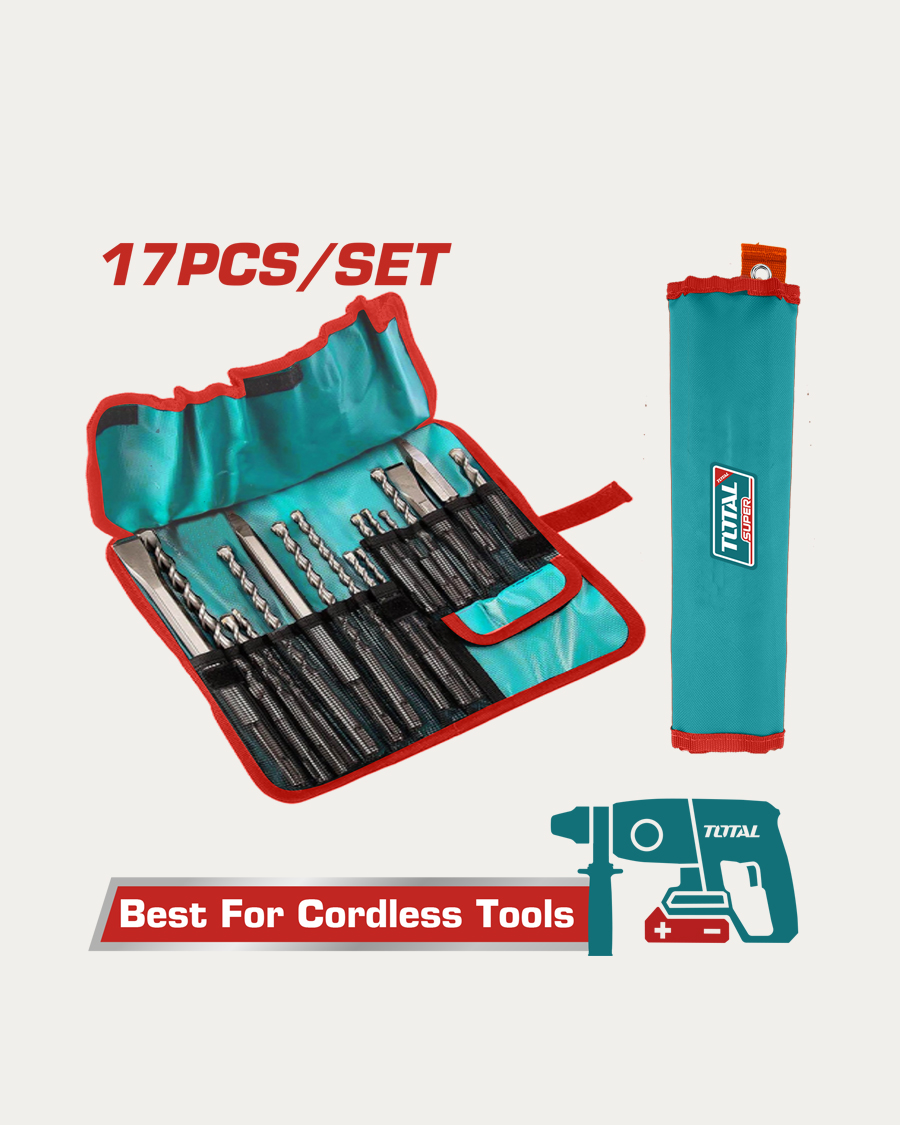 Total pribor set svrdla i dlijeta 17-djelni sds-plus