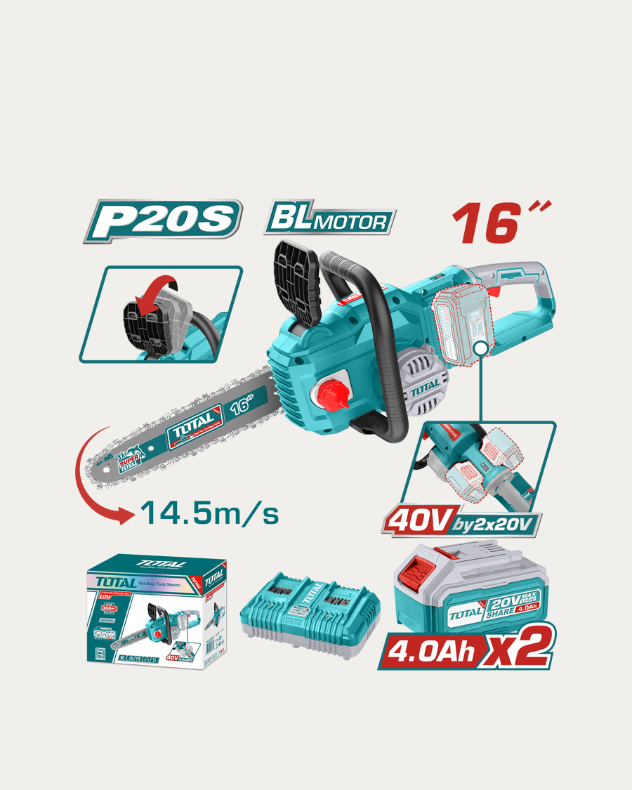 Total aku lančana pila 40 cm+baterije, punjač