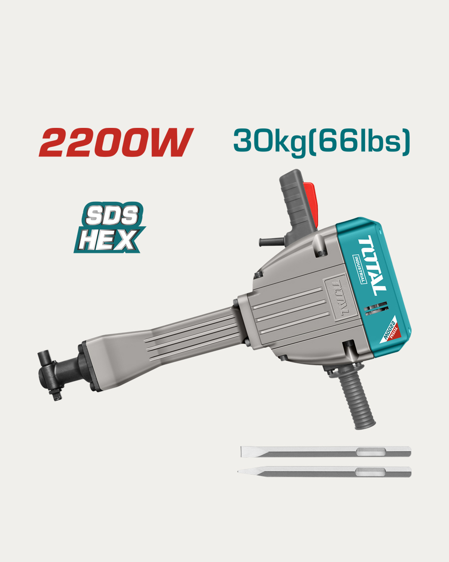 Total udarni čekić 75 J 2200 W sds hex