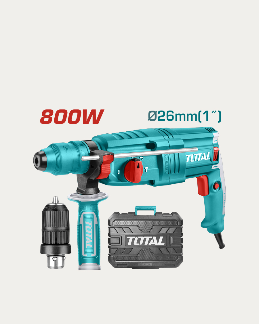 Total bušači čekić  2,5 J  800 W sds plus + brzostezna glava