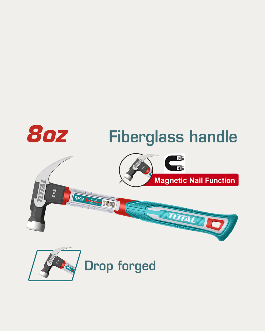 Total čekić tesarski 220 g s magnetom