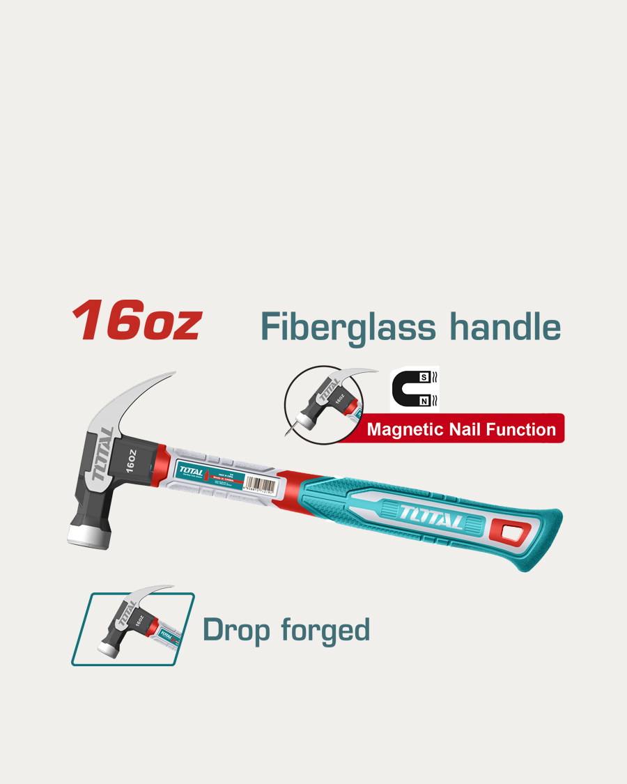 Total čekić tesarski 450 g s magnetom