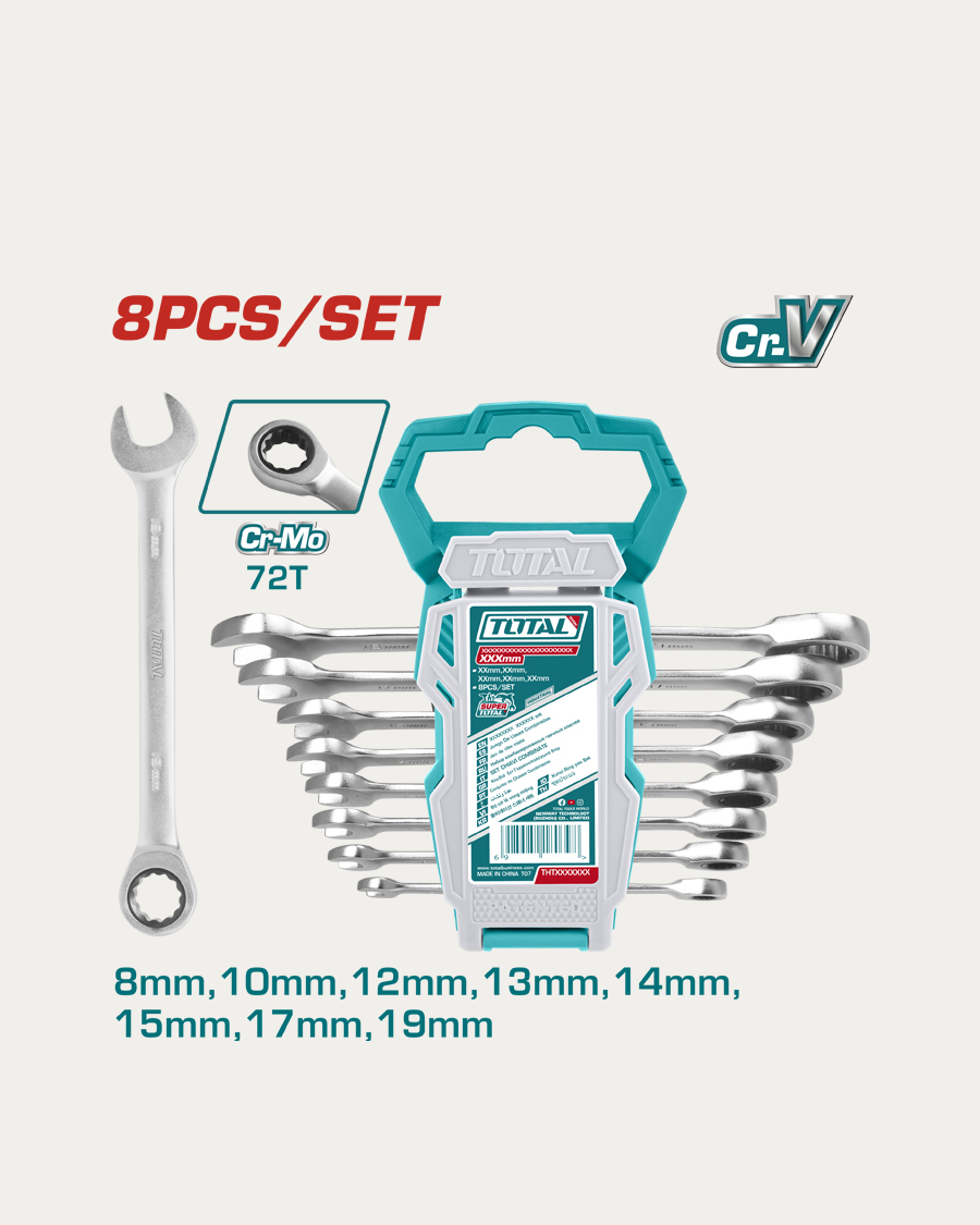 Total set kombiniranih ključeva 8-djelni