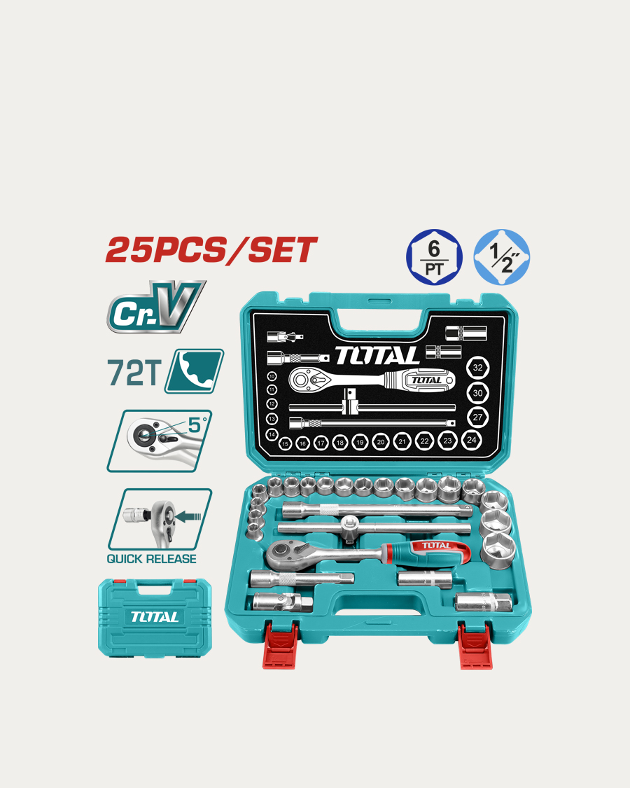 Total set nasadnih ključeva  25-djelni