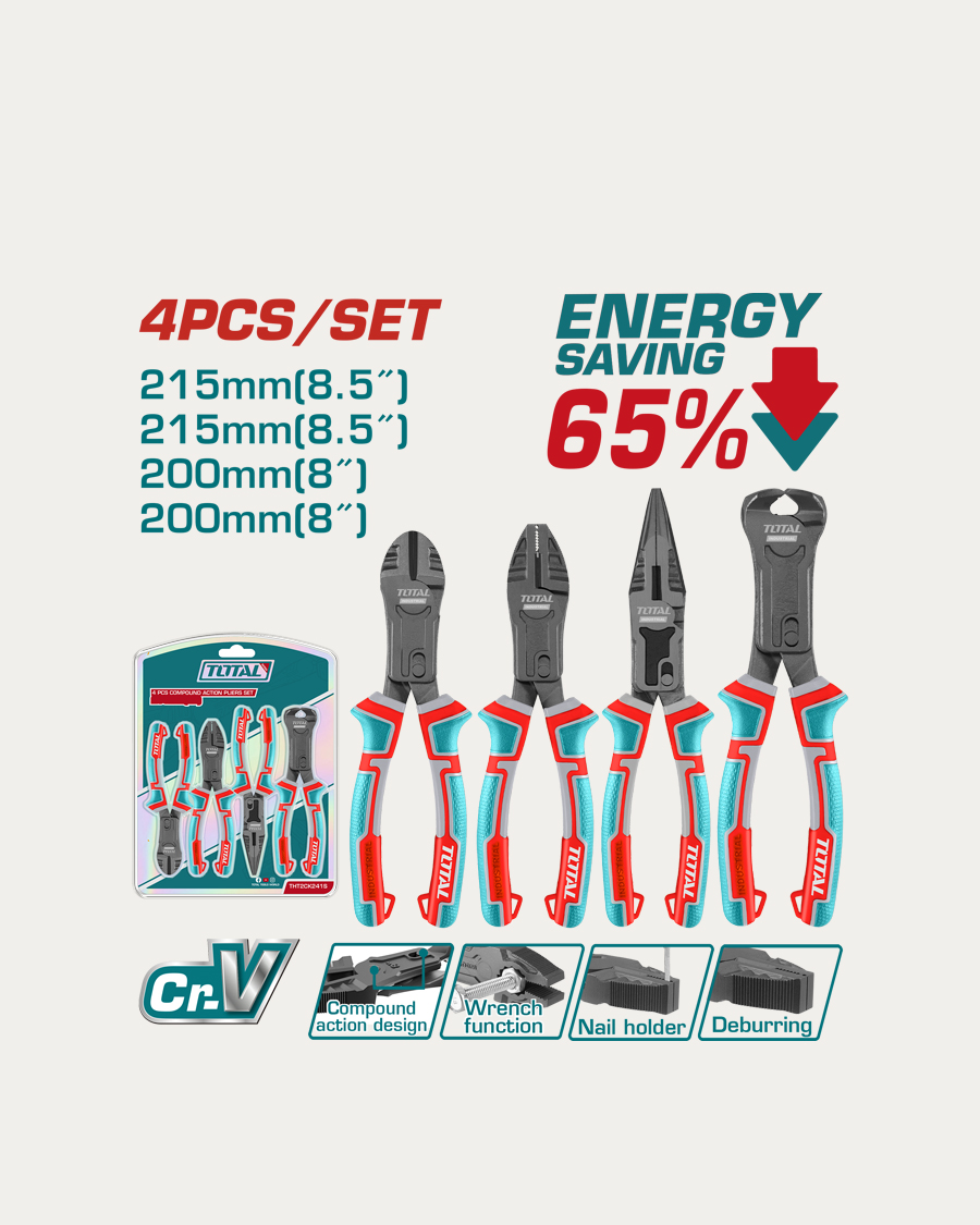 Total set kliješta 4-djelni s teflonskim premazom