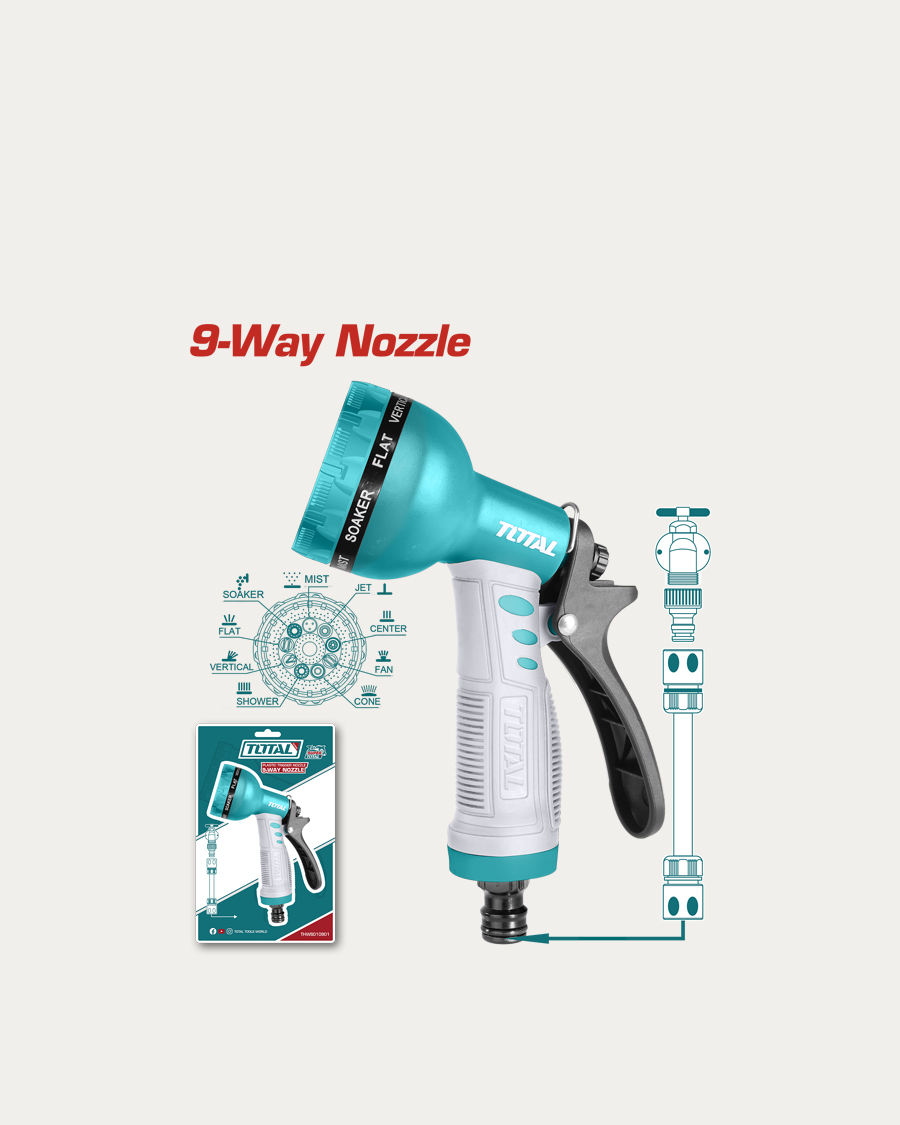 Total prskalica za crijevo 9 mlazeva