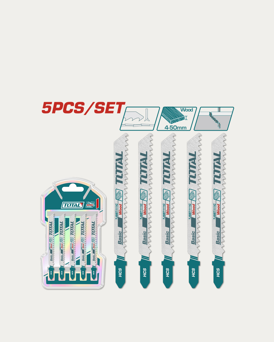 Total pribor set listova ubodne pile 5-djelni za drvo