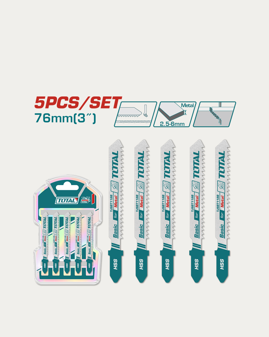 Total pribor set listova ubodne pile 5-djelni za metal