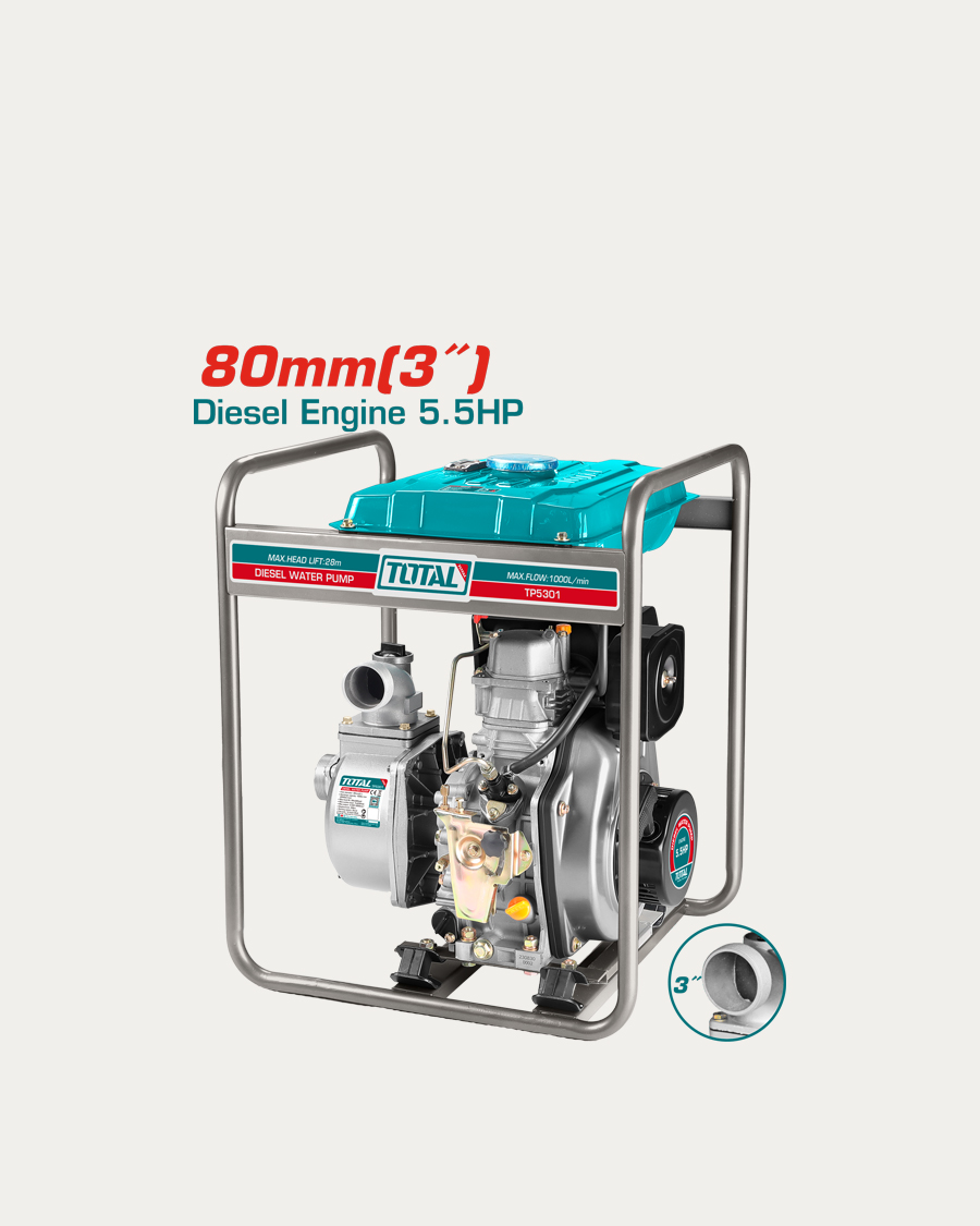 Total pumpa za vodu dizelska 5,5 Hp 1000 l/min