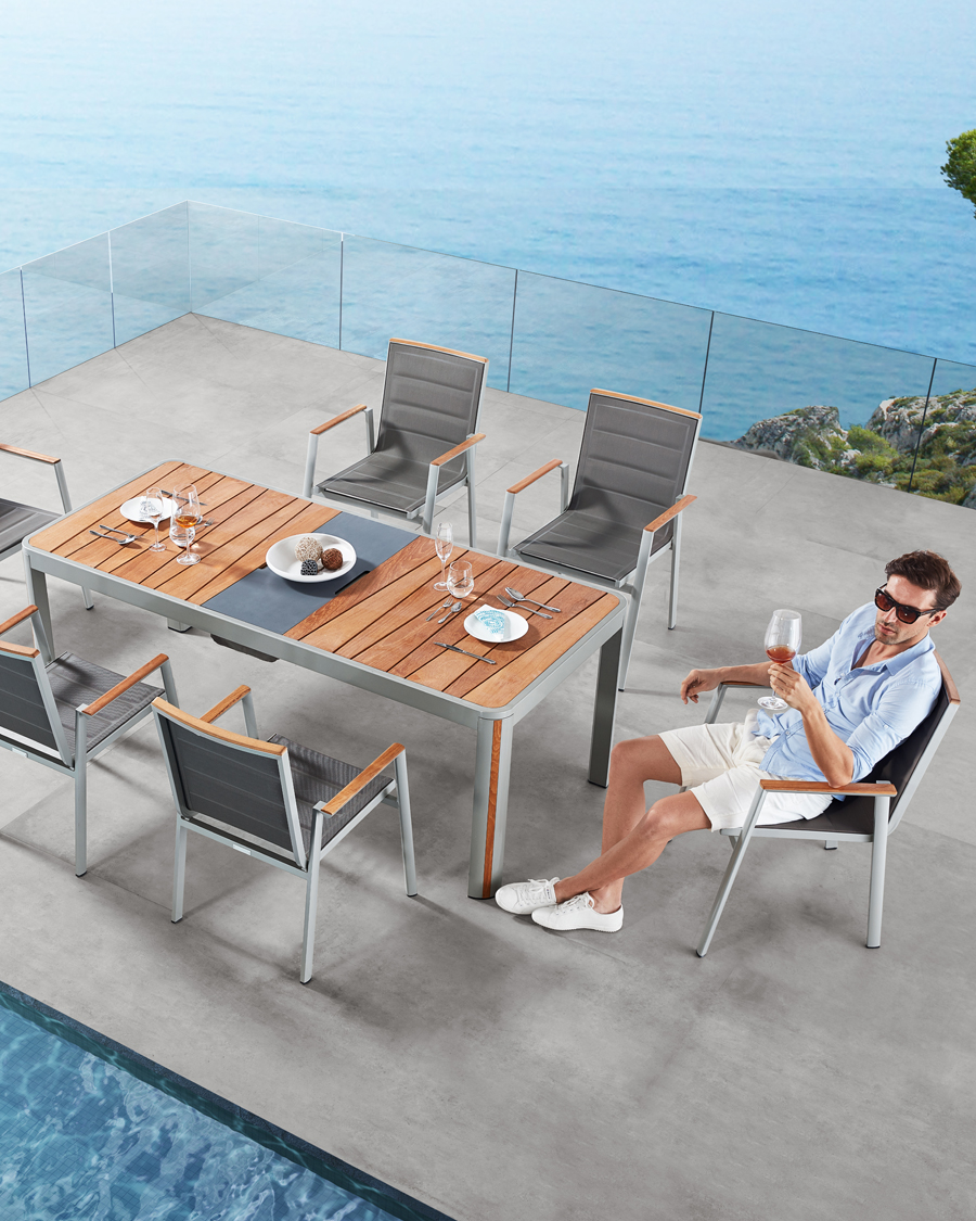 Idealaqua Geneva vrtni stol 200×90 cm